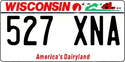 WI license plate 527XNA