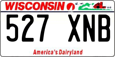 WI license plate 527XNB