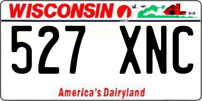 WI license plate 527XNC