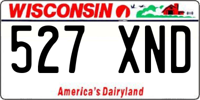 WI license plate 527XND