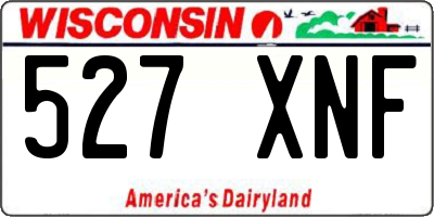 WI license plate 527XNF