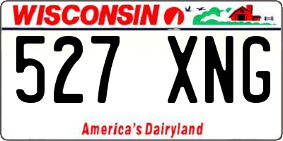 WI license plate 527XNG