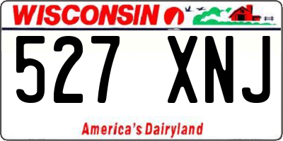 WI license plate 527XNJ