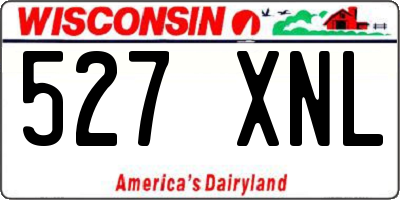 WI license plate 527XNL