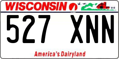 WI license plate 527XNN
