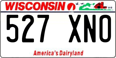WI license plate 527XNO