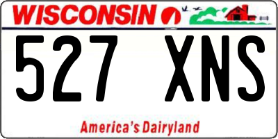 WI license plate 527XNS