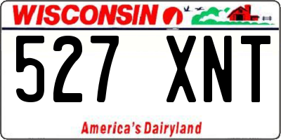 WI license plate 527XNT