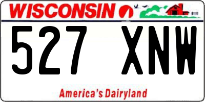 WI license plate 527XNW