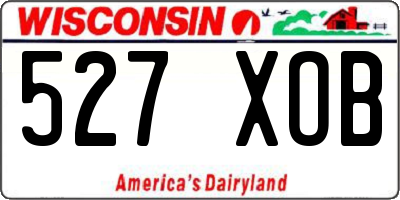 WI license plate 527XOB