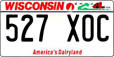 WI license plate 527XOC