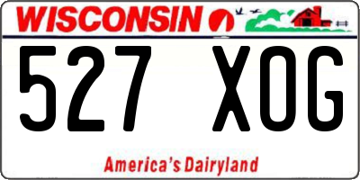WI license plate 527XOG