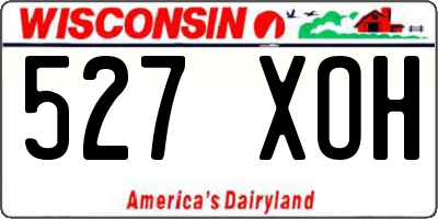 WI license plate 527XOH