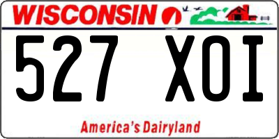 WI license plate 527XOI
