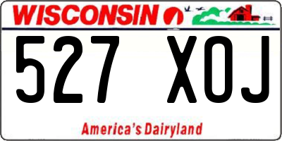 WI license plate 527XOJ
