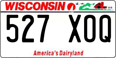 WI license plate 527XOQ