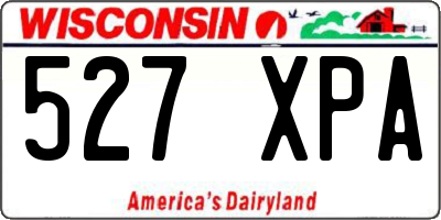 WI license plate 527XPA