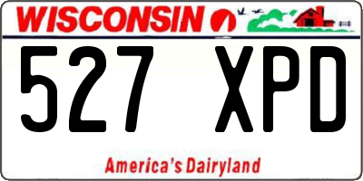 WI license plate 527XPD