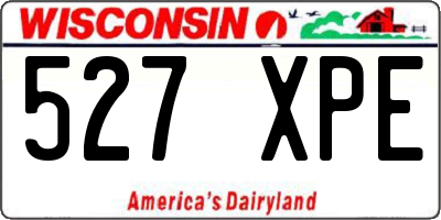 WI license plate 527XPE