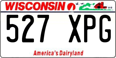 WI license plate 527XPG