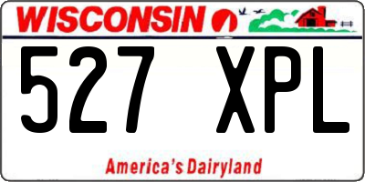 WI license plate 527XPL