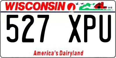 WI license plate 527XPU