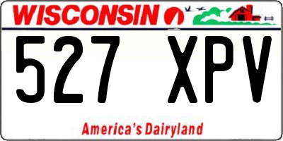 WI license plate 527XPV