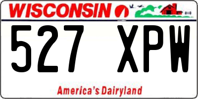 WI license plate 527XPW