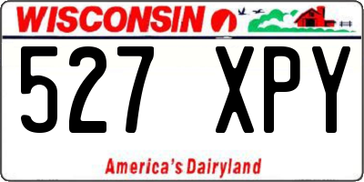 WI license plate 527XPY