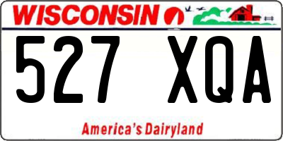 WI license plate 527XQA