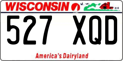 WI license plate 527XQD