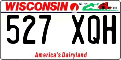 WI license plate 527XQH