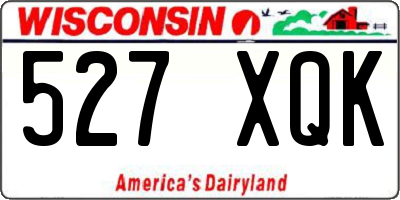 WI license plate 527XQK