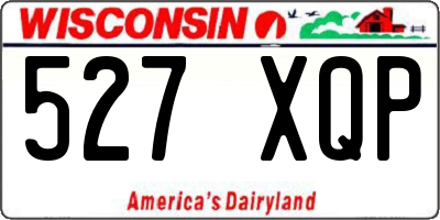 WI license plate 527XQP