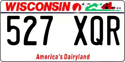 WI license plate 527XQR