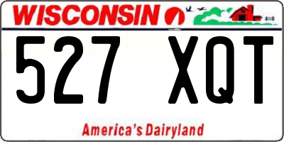 WI license plate 527XQT