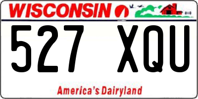 WI license plate 527XQU