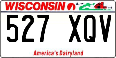 WI license plate 527XQV