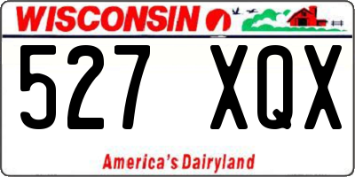 WI license plate 527XQX