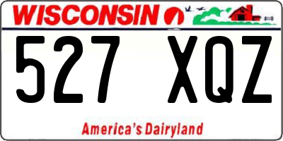 WI license plate 527XQZ