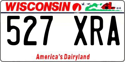 WI license plate 527XRA