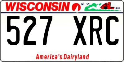 WI license plate 527XRC