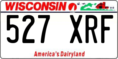 WI license plate 527XRF