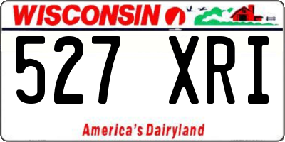 WI license plate 527XRI