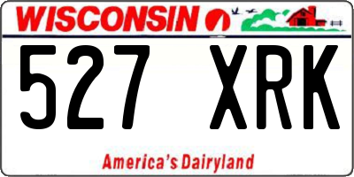 WI license plate 527XRK