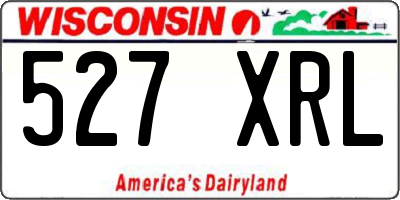 WI license plate 527XRL