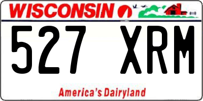 WI license plate 527XRM
