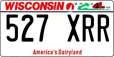 WI license plate 527XRR