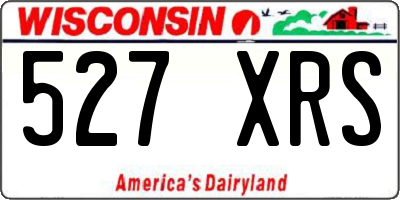 WI license plate 527XRS