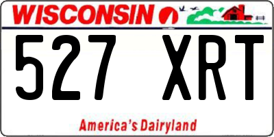 WI license plate 527XRT
